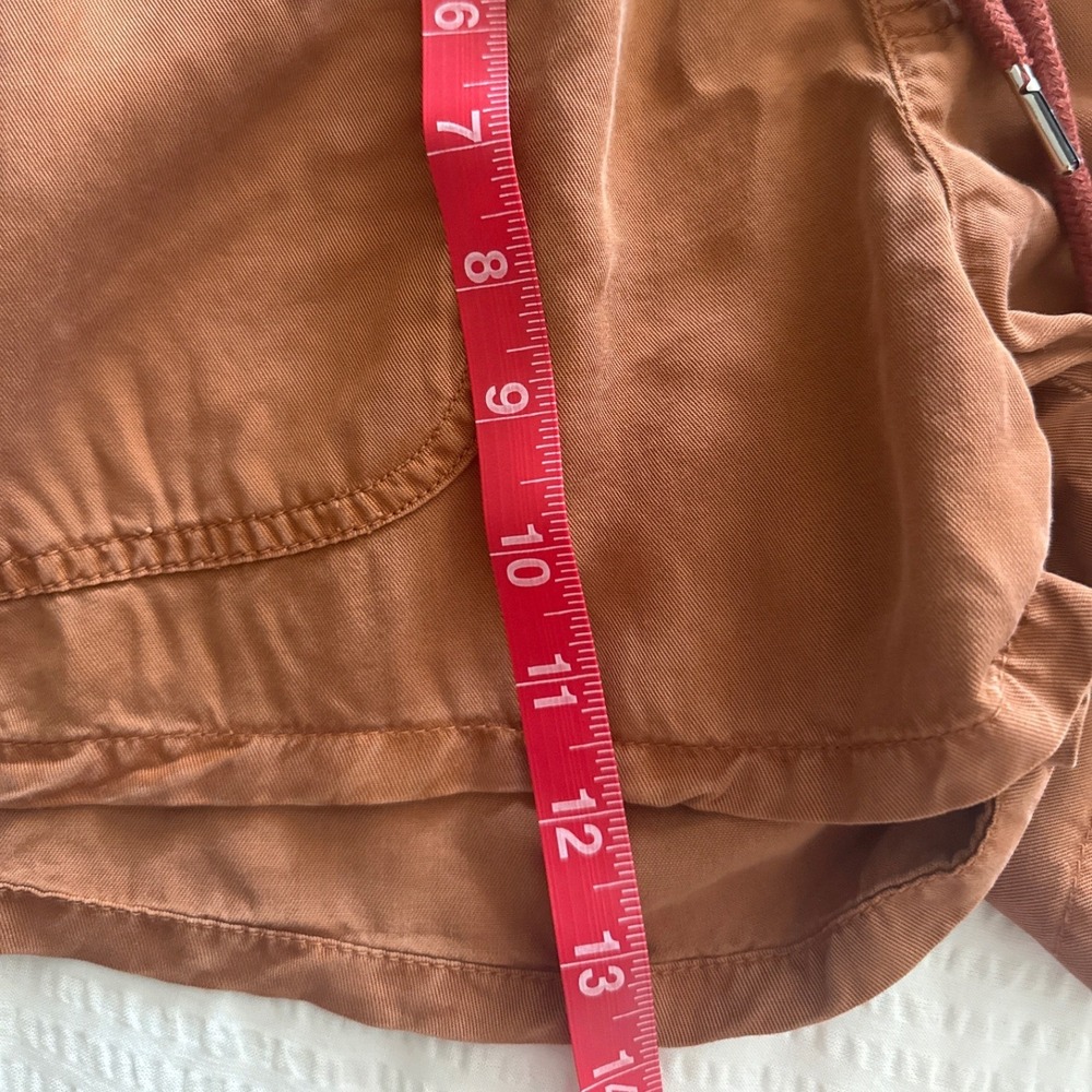 Quince Shorts Womens Small Rust Brown 100% Lyocell Drawstring Utility Casual - Picture 6 of 6